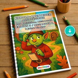 Kobold-Abenteuer Aktivitätsbuch PDF Download digital – 100 Rätsel- und Aktivitätsseiten für Kinder – MEGABUCH 01 Edition 1 (DIN-A4)