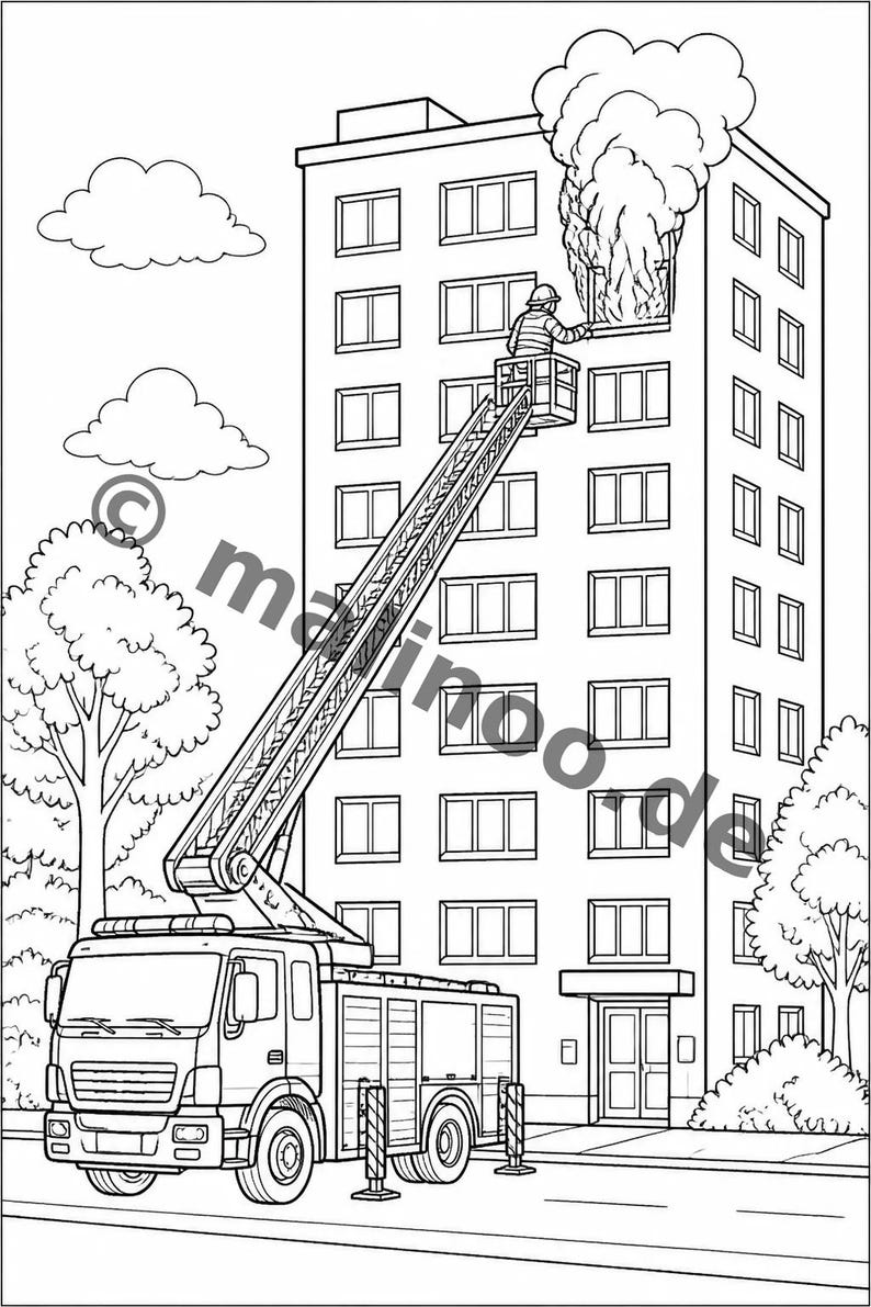 Fire Coloring Book for Ages 8 and Up – 100 Pictures to Color – Gift Idea for Children Ages 8 and Up (DIN A4) E1 image 5