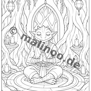 Goblin coloring pages to print for children – Children's activities in restaurants and at the pediatrician's office – 100 coloring pages (PDF) E6 image 11
