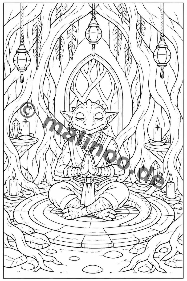 Goblin coloring pages to print for children – Children's activities in restaurants and at the pediatrician's office – 100 coloring pages (PDF) E6 image 11