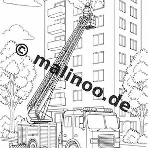 Regalo para nietos, ahijados, sobrinos y sobrinas: Libro para colorear de fuego en formato PDF con 20 páginas para colorear (tamaño E4/B5). imagen 10