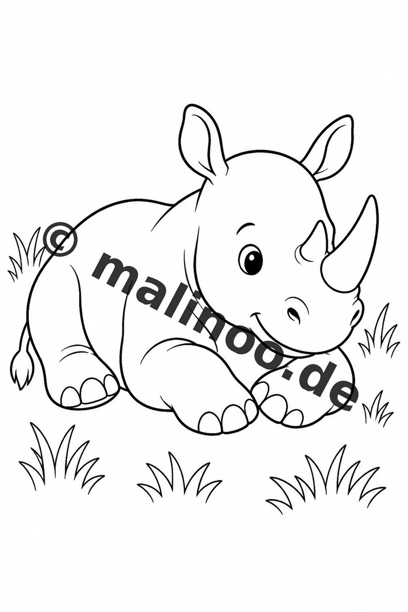 Rhinoceros Activity Book for Children – 100 Puzzle and Activity Pages – PDF Download E1/B1 (DIN-A4) – Gift, Activity, Advent Calendar image 8