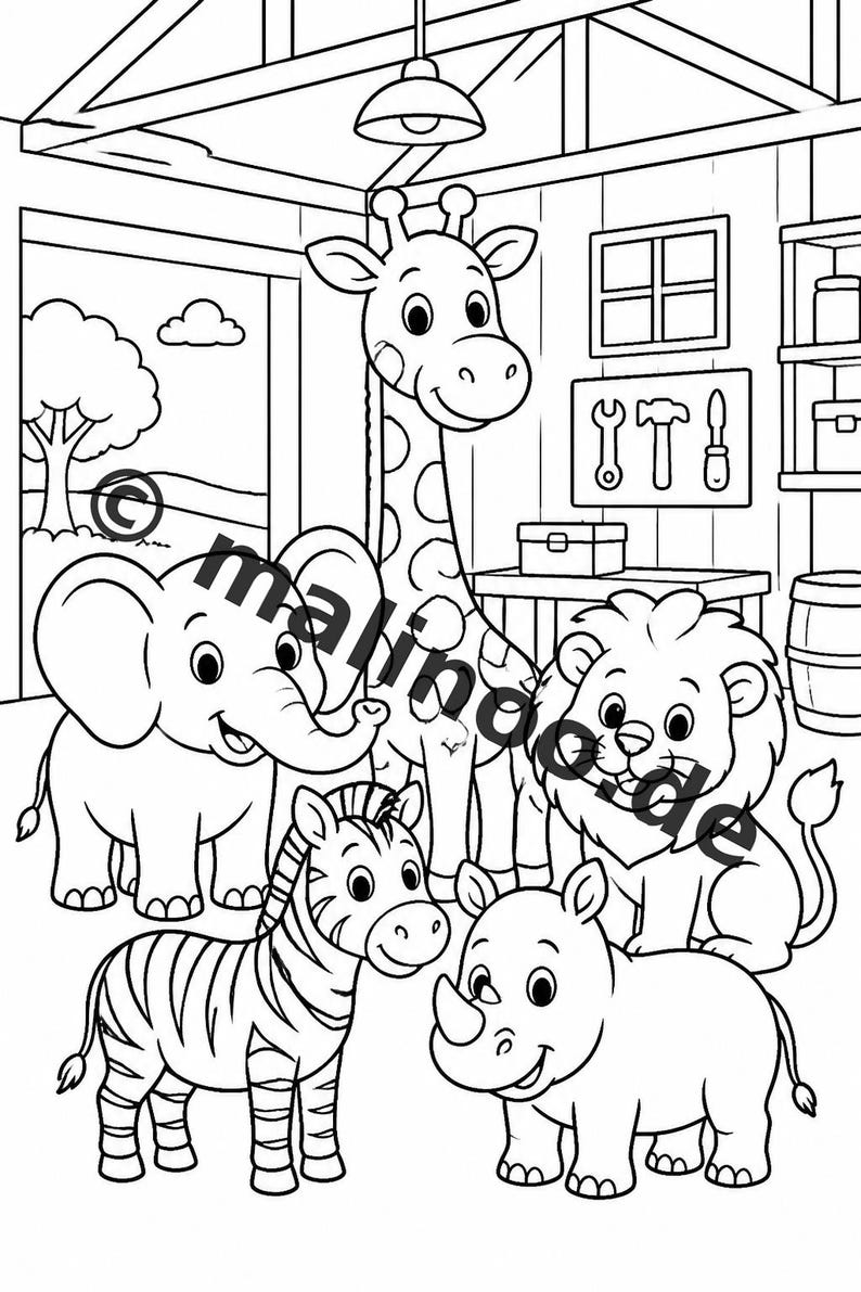 Safari Animals Printable Puzzle Book for Children – Activities for Kindergarten and Preschool Children – 100 Puzzle and Activity Pages (PDF) E1 image 8