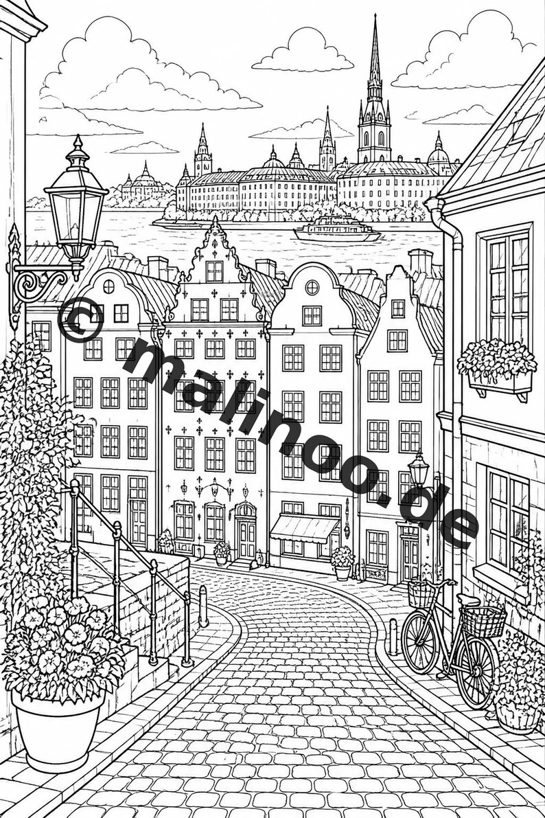 Libro da colorare sull'Europa per bambini - 20 pagine da colorare - Download PDF E1/B3 (DIN-A4) - Bomboniera, Regalo, Festa di compleanno per bambini, Gadget per feste immagine 11