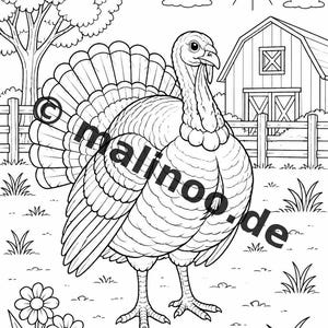 Livro de colorir Fazenda PDF para download digital – 20 páginas para colorir para crianças – Livro 01 Edição 1 (DIN-A4) imagem 14