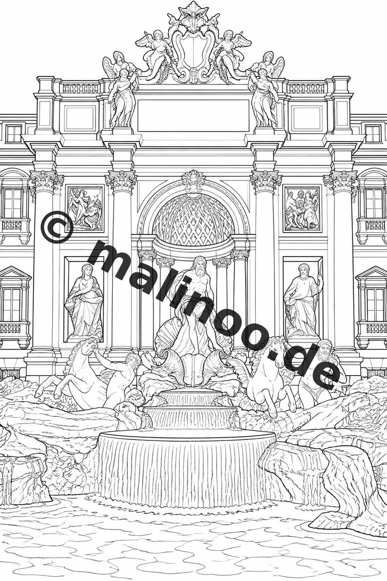 Europe Coloring Book for Children – 20 Coloring Pages – PDF Download E1/B4 (DIN-A4) – Party Favor, Gift, Children's Birthday Party, Guest Gift image 6
