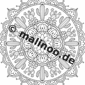 Mandalas Coloring Book for Children – 20 Coloring Pages – PDF Download E1/B1 (DIN-A4) – Party Favor, Gift, Children's Birthday, Party Favor image 19