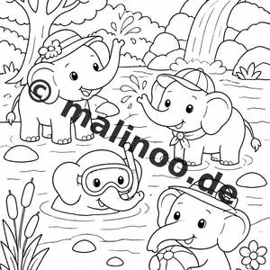 Elefanten Aktivitätsbuch PDF Download digital – 100 Rätsel- und Aktivitätsseiten für Kinder – MEGABUCH 01 Edition 1 (DIN-A4) Bild 5