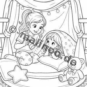Große Schwester Malvorlagen für Kinder – fördert Feinmotorik und Konzentration – 20 Ausmalbilder (PDF) E1/B3 Bild 11