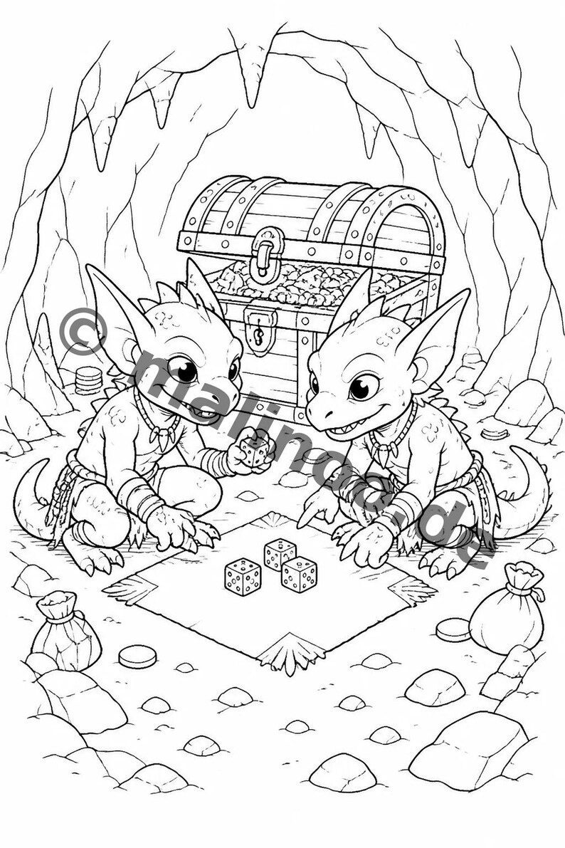 Goblin Coloring Book for Children – Gift Idea for Grandchildren and Godchildren – 100 Coloring Pages (DIN A4) E4 image 11