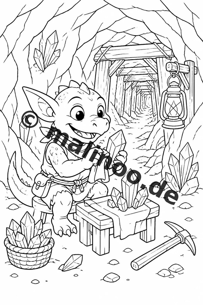 Kobolde Malbuch PDF Download digital – 100 Ausmalbilder für Kinder – MEGABUCH 01 Edition 1 (DIN-A4) image 3