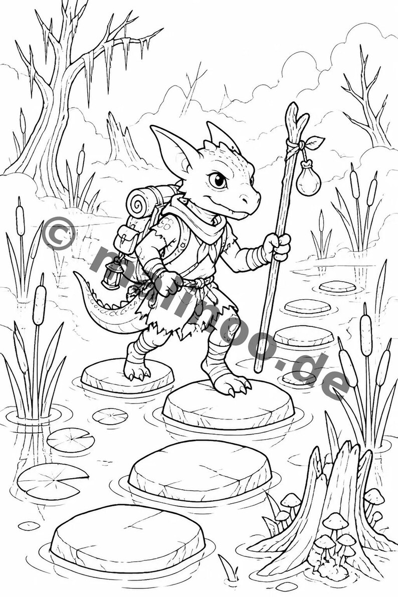100 goblin coloring pages for ages 6 and up – a fun way to beat boredom on rainy days – coloring templates (PDF) E5 image 9