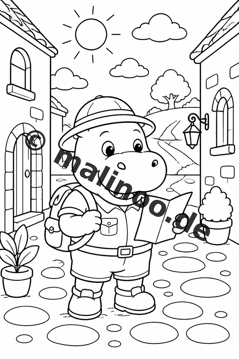 Libro de actividades de hipopótamos para niños – 100 páginas de rompecabezas y actividades – Impreso + hojas sueltas E1/B1 (DIN A4) – Regalo, Actividad imagen 4