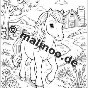 Livro de colorir Fazenda PDF para download digital – 20 páginas para colorir para crianças – Livro 01 Edição 1 (DIN-A4) imagem 10