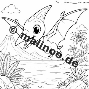 Baby-Dinosaurier Malbuch PDF Download digital – 20 Ausmalbilder für Kinder – Buch 02 Edition 1 (DIN-A4) Bild 12