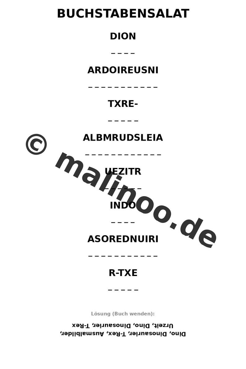 Dinosaurier Aktivitätsbuch PDF Download digital – 100 Rätsel- und Aktivitätsseiten für Kinder – MEGABUCH 01 Edition 1 (DIN-A4) zdjęcie 10