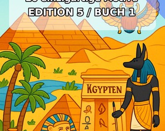 Ägypten Malbuch PDF Download digital – 20 Ausmalbilder für Kinder – Buch 01 Edition 1 (DIN-A4)
