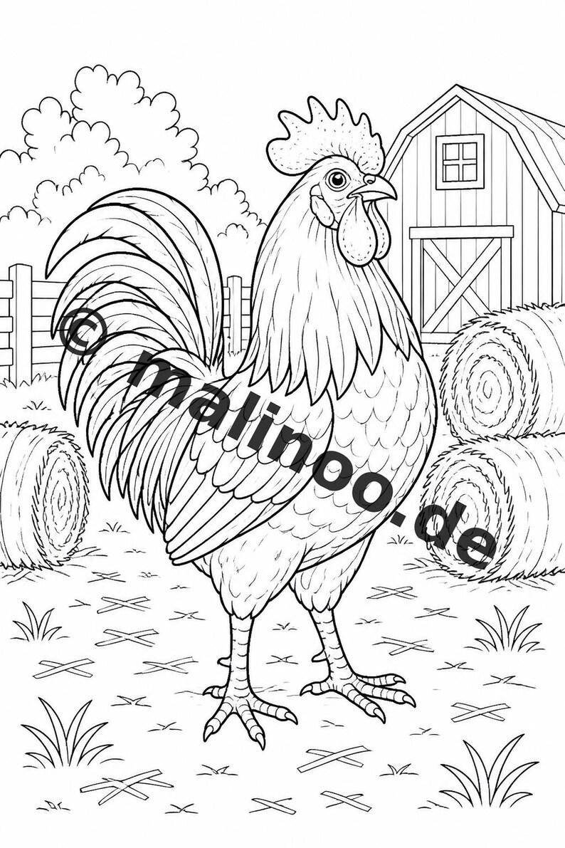 Farm Coloring Book PDF Download digital – 20 coloring pages for children – Book 02 Edition 1 (DIN-A4) image 6