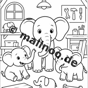 Elephant Activity Book for Children – 100 Puzzle and Activity Pages – Printed + Loose E1/B1 (DIN A4) – Gift, Activity, Advent Calendar image 8