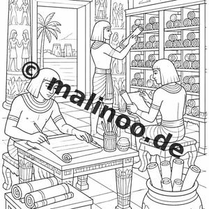 エジプトぬりえブック PDF デジタル版ダウンロード – 子供向けぬりえ20ページ – ブック01 第1版 (DIN-A4) 画像 10