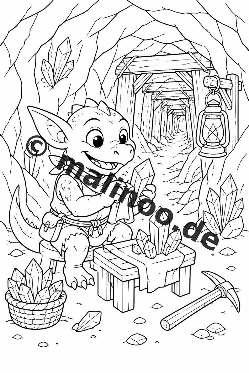 Goblin Adventure Activity Book, printed, unbound – 100 puzzle and activity pages for children – MEGABUCH 01 Edition 1 (DIN A4) image 3