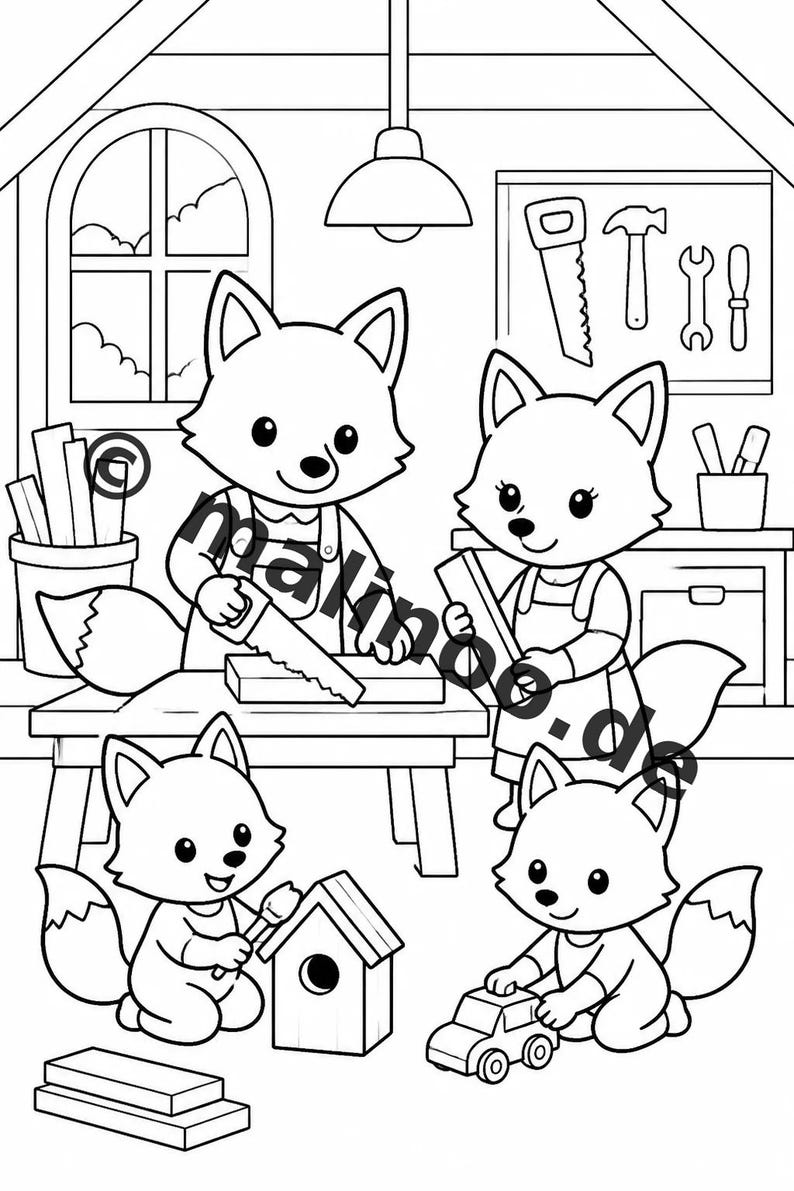 Livre d'activités sur le thème des renards pour enfants – 100 pages de jeux et d'activités – Imprimé + feuilles détachables format E1/B1 (DIN A4) – Cadeau, activité, calendrier de l'Avent image 8