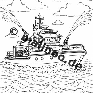Fire Coloring Book for Kids – 20 Coloring Pages – PDF Download E1/B2 (DIN-A4) – Party Favor, Gift, Children's Birthday Party, Guest Gift image 9