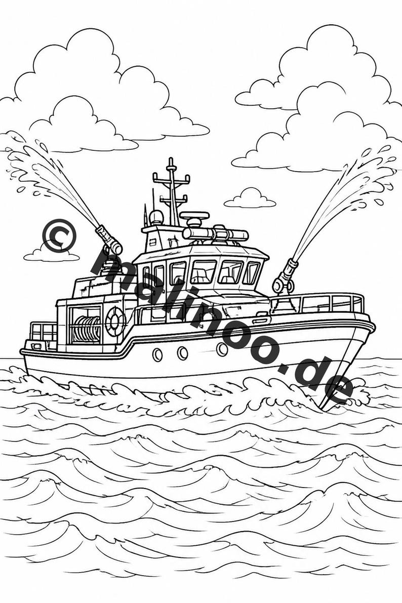 Fire Coloring Book for Kids – 20 Coloring Pages – PDF Download E1/B2 (DIN-A4) – Party Favor, Gift, Children's Birthday Party, Guest Gift image 9