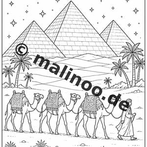 Egypt Coloring Book PDF Download digital – 20 coloring pages for children – Book 03 Edition 1 (DIN-A4) image 6