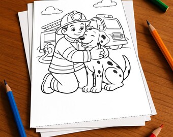 Feuerwehr Comis-Style Aktivitätsbuch Kinder – 100 Rätsel- und Aktivitätsseiten – gedruckt+lose E1/B1 (DIN-A4) – Geschenk, Beschäftigung