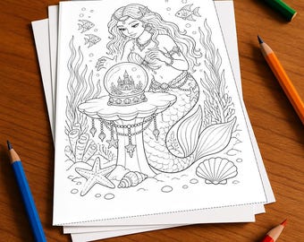 Meerjungfrauen Aktivitätsbuch Kinder – 100 Rätsel- und Aktivitätsseiten – gedruckt+lose E1/B1 (DIN-A4) – Geschenk, Beschäftigung