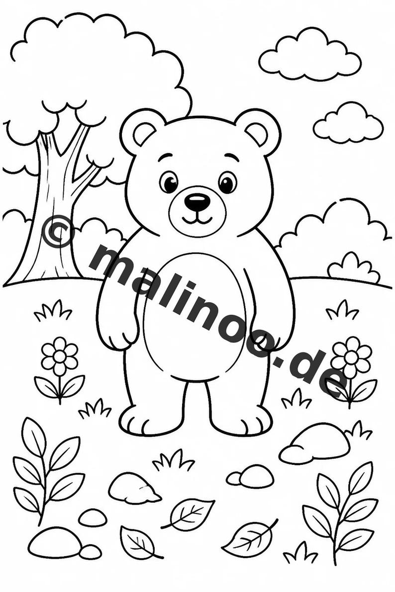 Bären Aktivitätsbuch Kinder – 100 Rätsel- und Aktivitätsseiten – gedruckt+lose E1/B1 (DIN-A4) – Geschenk, Beschäftigung, Adventskalender Bild 3