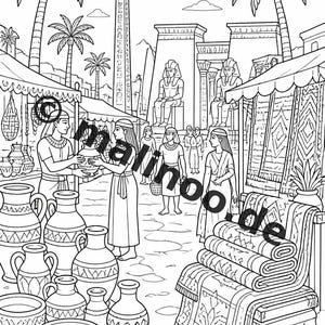 Egypt Coloring Book PDF Download digital – 20 coloring pages for children – Book 03 Edition 1 (DIN-A4) image 5