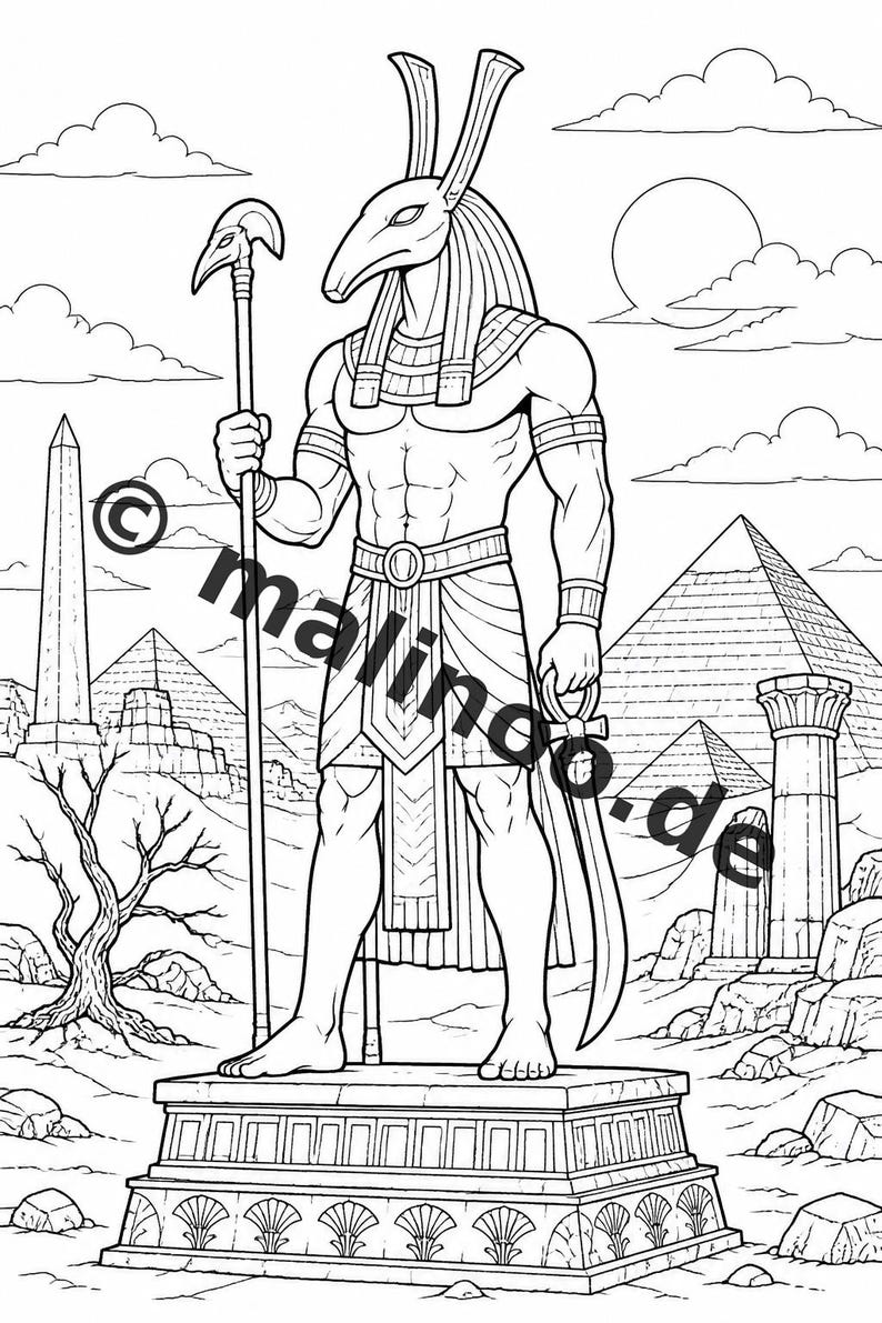 Egypt Coloring Book PDF Download digital – 20 coloring pages for children – Book 03 Edition 1 (DIN-A4) image 12
