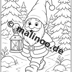 Wichtel Malbuch PDF Download digital – 100 Ausmalbilder für Kinder – MEGABUCH 01 Edition 1 (DIN-A4) image 3