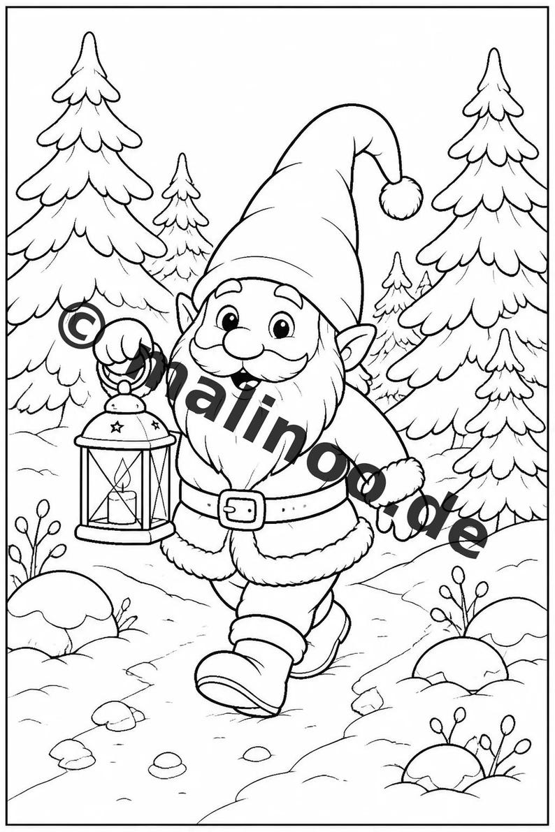 Wichtel Malbuch PDF Download digital – 100 Ausmalbilder für Kinder – MEGABUCH 01 Edition 1 (DIN-A4) image 3