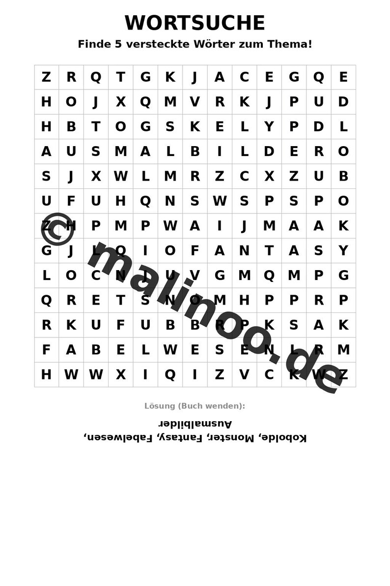 Kobold-Abenteuer Aktivitätsbuch gedruckt, ungebunden – 100 Rätsel- und Aktivitätsseiten für Kinder – MEGABUCH 01 Edition 1 (DIN-A4) 画像 11
