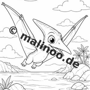 Libro para colorear de dinosaurios bebés en formato PDF (descarga digital): 50 páginas para colorear para niños – Volumen 1, Edición 1 (DIN A4) imagen 12