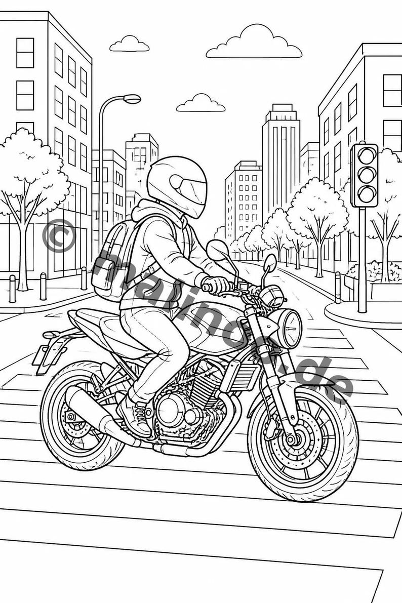 Motorcycle Activity Book for Children – 100 Puzzle & Activity Pages – Bound or Loose, Edition 02 (DIN A4) – Gift, Activity image 9