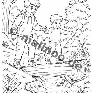 Libro da colorare del Grande Fratello in formato PDF per bambini – per il relax e la consapevolezza dei bambini – 20 pagine da colorare E1/B1 immagine 10
