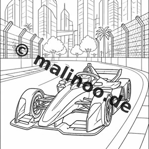 Raceauto-puzzelboek voor kinderen om te printen – Activiteiten om verveling op regenachtige dagen te verdrijven – 100 puzzel- en activiteitenpagina's (PDF) E1 afbeelding 6