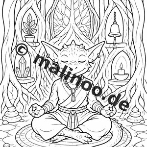 Livro de colorir Goblins para crianças – 100 páginas para colorir – Download em PDF E1/B3 (DIN-A4) – Presente, atividade, calendário do Advento, aniversário imagem 7