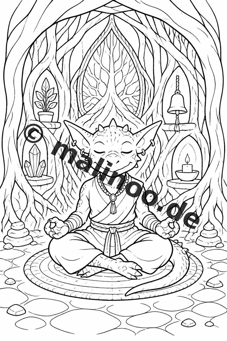 Livro de colorir Goblins para crianças – 100 páginas para colorir – Download em PDF E1/B3 (DIN-A4) – Presente, atividade, calendário do Advento, aniversário imagem 7