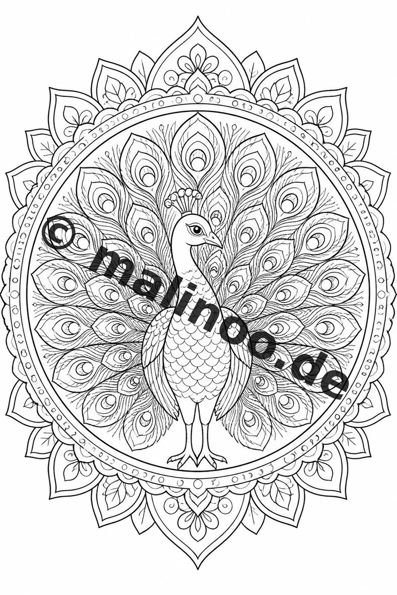 Mandalas Coloring Book for Children – 20 Coloring Pages – PDF Download E1/B1 (DIN-A4) – Party Favor, Gift, Children's Birthday, Party Favor image 6