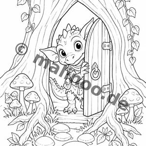 Goblin coloring pages to print for children – Children's activities in restaurants and at the pediatrician's office – 100 coloring pages (PDF) E6 image 5