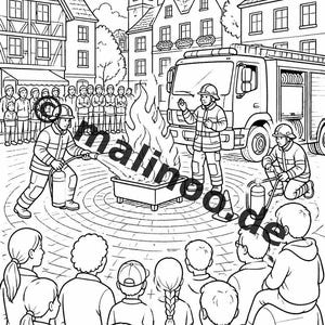 Brandman Målarbok, tryckt, obunden – 100 målarbilder för barn – MEGA BOOK 01 Utgåva 1 (DIN A4) bild 20