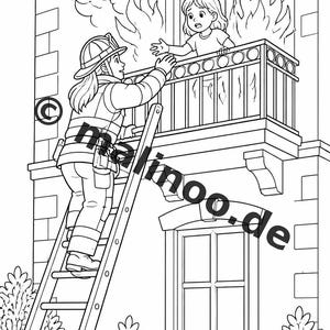 Fire coloring pages for children aged 8 and up – a small Easter gift for children – 20 pages (PDF) E4/B3 image 7