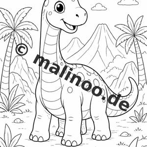 Libro para colorear de dinosaurios bebés en formato PDF (descarga digital): 100 páginas para colorear para niños – MEGA LIBRO 02 Edición 1 (DIN A4) imagen 9