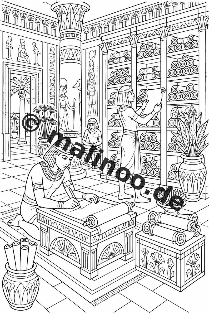 Kolorowanka Egipt w formacie PDF do pobrania w wersji cyfrowej – 50 kolorowanek dla dzieci – Tom 3, wydanie 1 (DIN-A4) zdjęcie 10