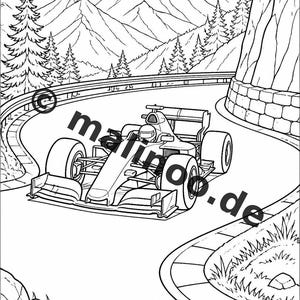 Raceauto-puzzelboek voor kinderen om te printen – Activiteiten om verveling op regenachtige dagen te verdrijven – 100 puzzel- en activiteitenpagina's (PDF) E1 afbeelding 3